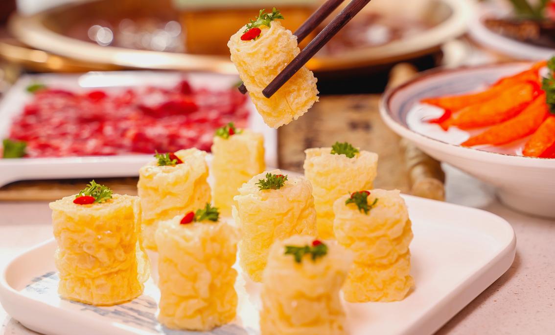 正宗重慶火鍋店，必備的五道素菜品，第一道就是必備！